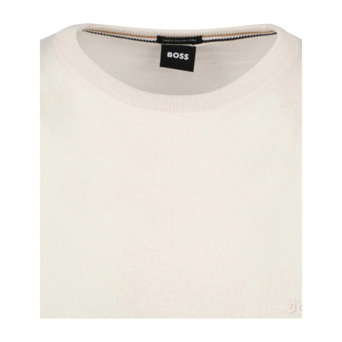BOSS Pullover Maglia Uomo con ricamo in tono colore Open white A24 - BOSS50476364 - 131 - M - Francavilla Moda
